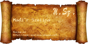 Maár Szelina névjegykártya